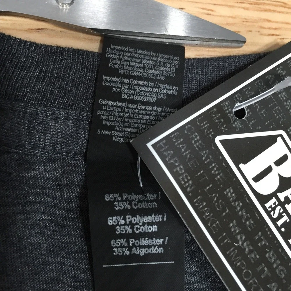 Anvil Mens T-Shirt Adventure Is Calling Me Graphic Small Gray Bacon & Co